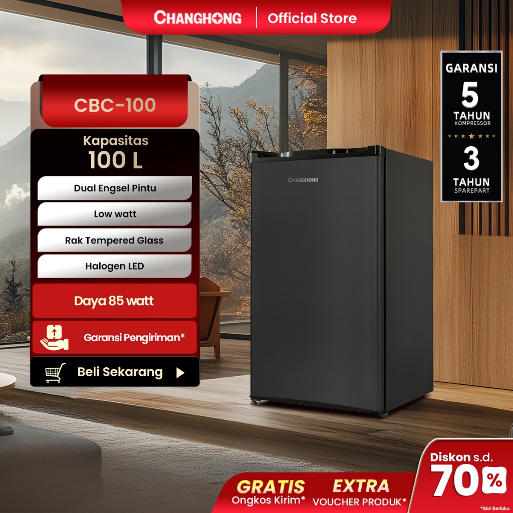 Jual Changhong Kulkas 1 pintu Refrigerator Kapasitas 100 Liter – CBC ...