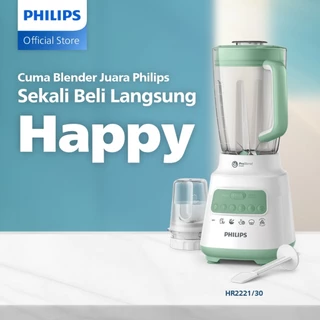 Blender Philips Plastik 2 liter - 5000 Series HR2221/30 - Blender jus - Blender bumbu philips - Dry Mill  - Blender Serbaguna - Blender Terbaik - Dessert Green