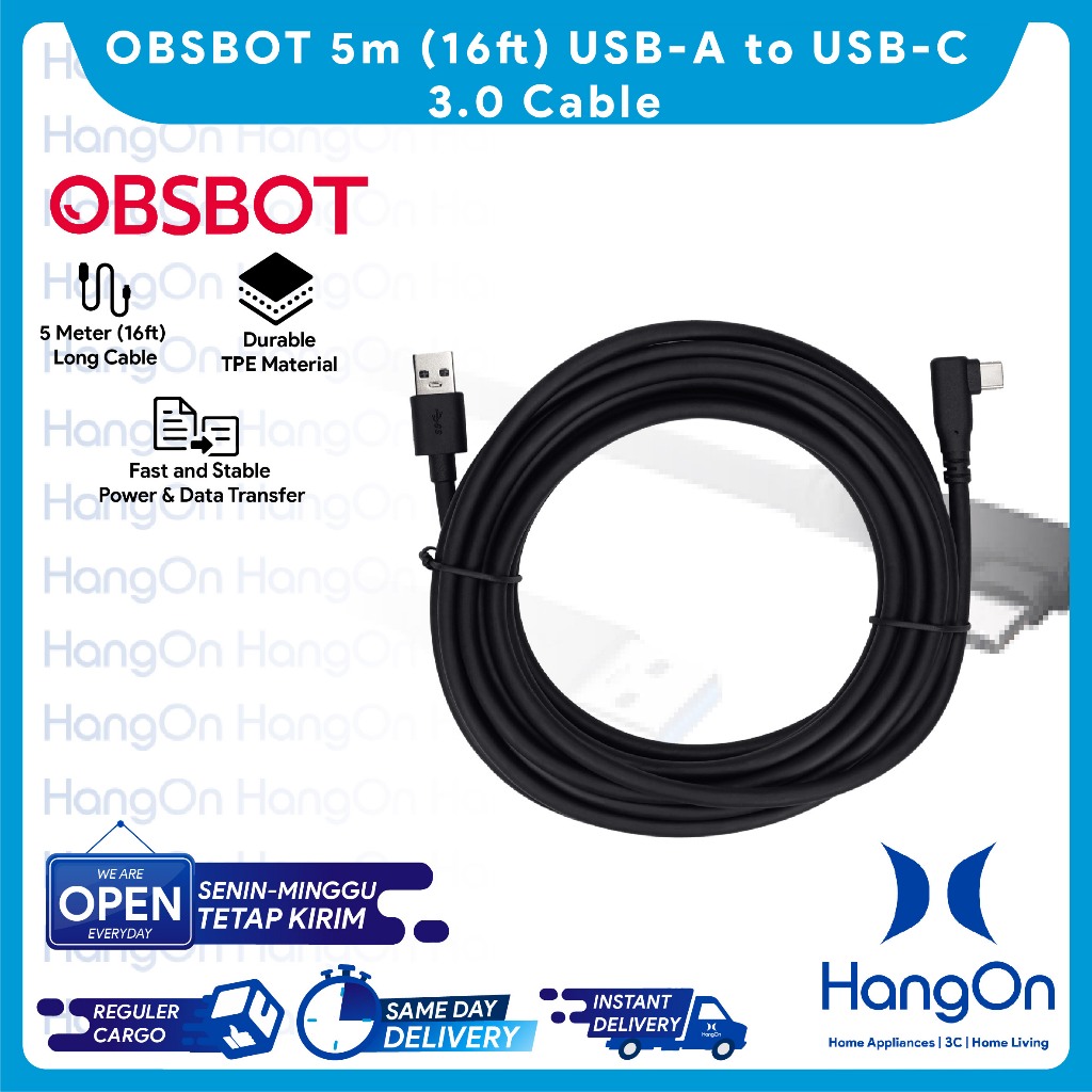 Jual OBSBOT 5m (16ft) USB-A to USB-C 3.0 Cable For Tiny Series Webcam ...