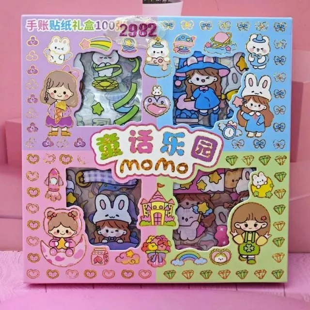 Jual [PT] Sticker Momo 1 Pack isi 100 Lembar pcs box motif gambar ...