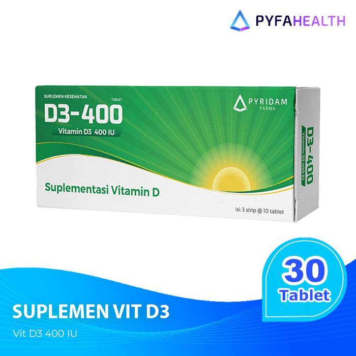 Jual D3-400 Suplemen Vitamin D3 - 30 Tablet | Shopee Indonesia