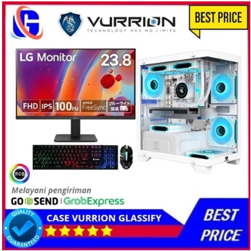 PC Gaming Fullset AMD Ryzen 3 3200G SSD 512GB Lengkap LED 24 FHD 144Hz inc Keyboard Mouse GAMING