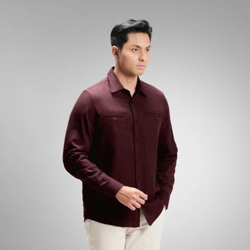 CUTOFF Parker Double Pocket Workshirt Kemeja Kerja Oxford Polos Pria Panjang