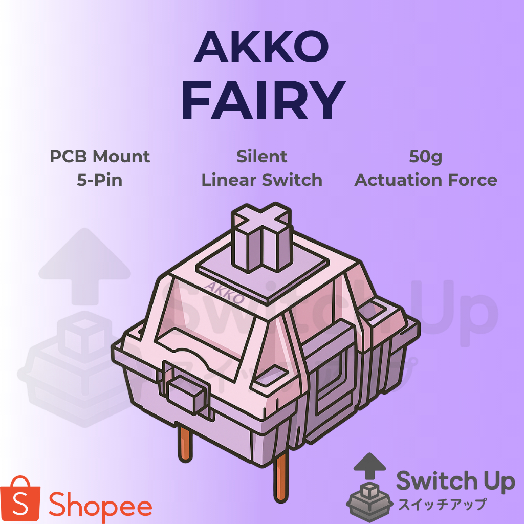 Jual AKKO FAIRY - KEYBOARD SWITCH - 5 PIN - 50 G - SILENT LINEAR SWITCH ...