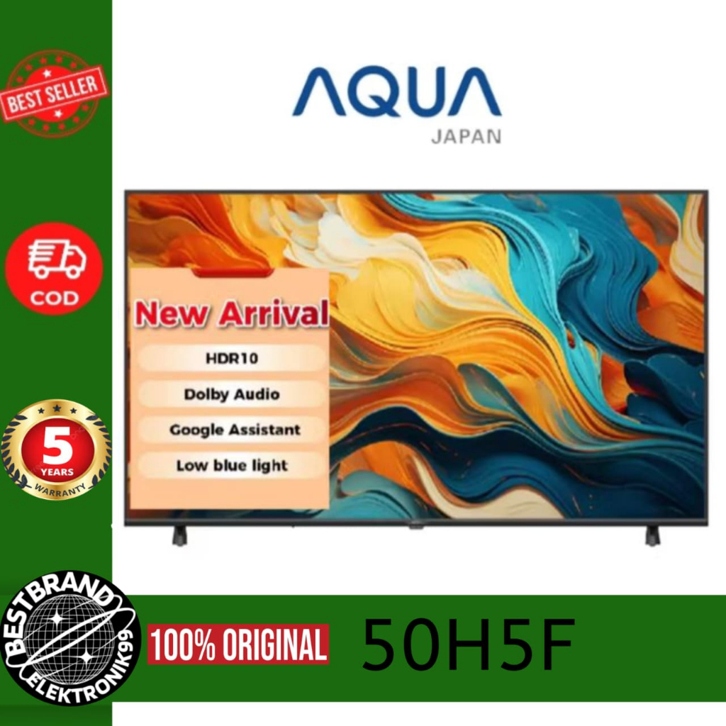 Jual AQUA 50H5F LED 50 INCH GOOGLE TV UHD 4K HDR10 DOLBY AUDIO LOW BLUE ...