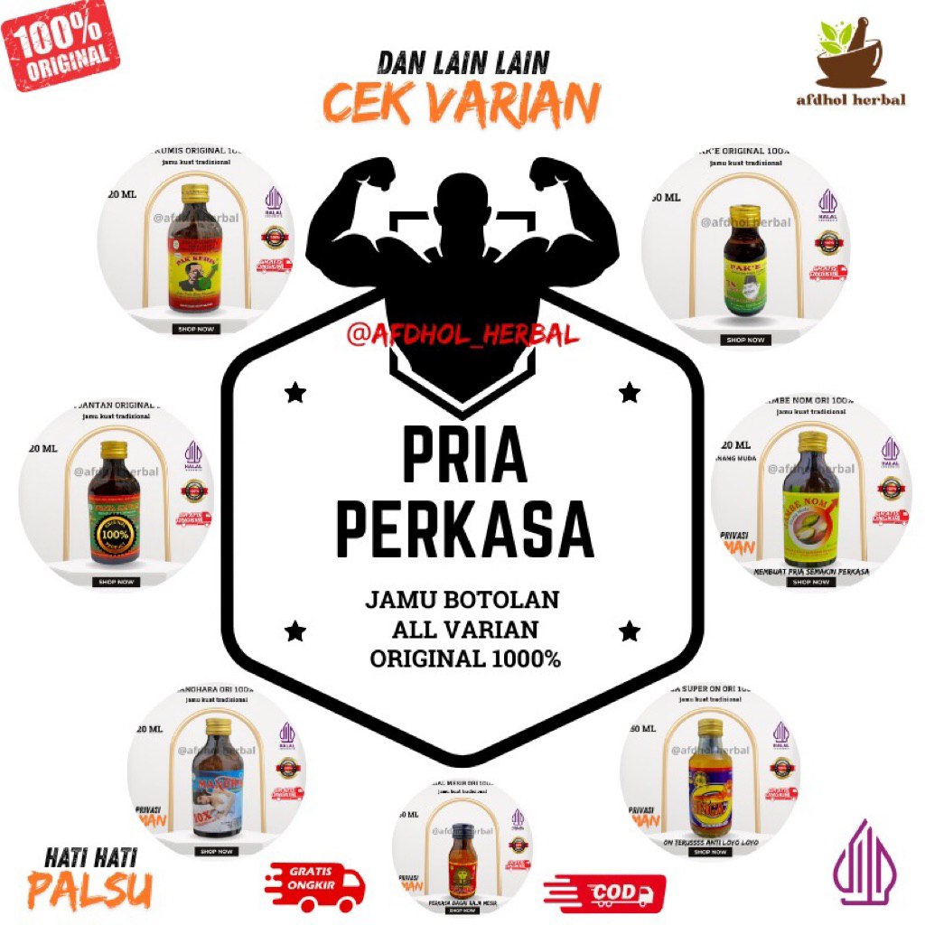 Jual Jamu Kuat Pria Botolan Original 1000% All Varian | Shopee Indonesia