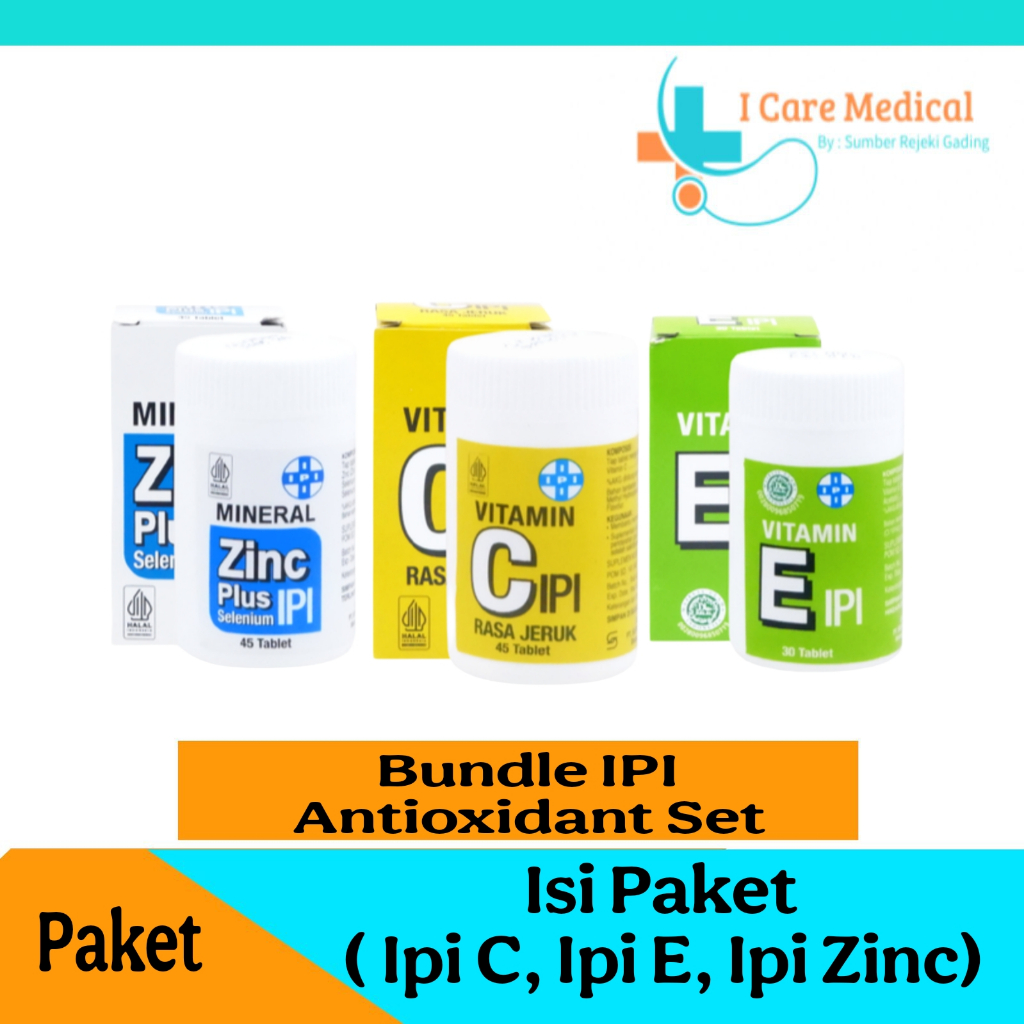 Jual Bundling IPI AntiOxidant Set - Paket (IPI Zinc, IPI C, IPI E ...