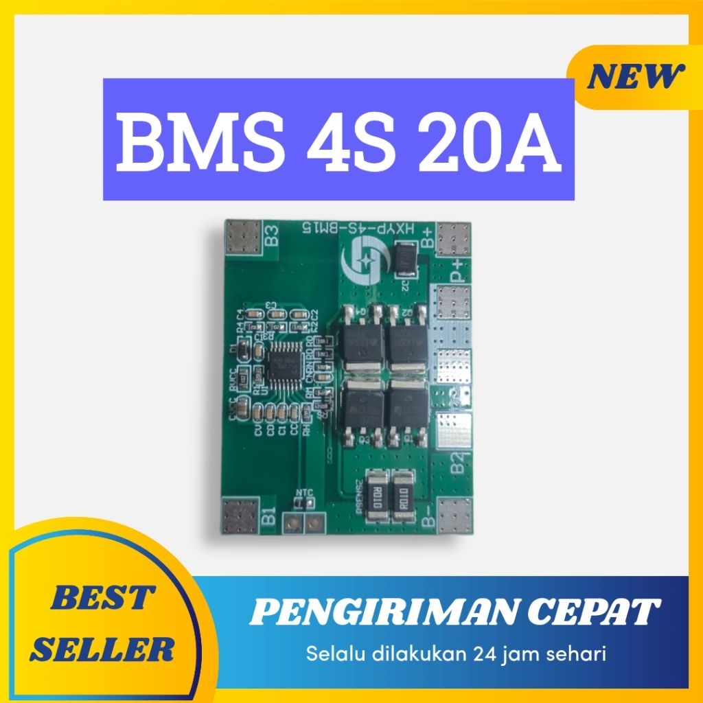 Jual BMS 4S 12V 20A 3.2V Lipo Lifepo4 pengaman baterai - B104 | Shopee ...