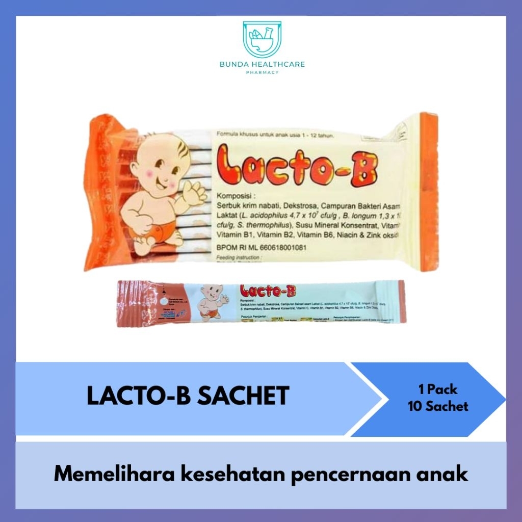 Jual Lacto B Sachet 1 Pack isi 10 Sachet | Memelihara Kesehatan ...