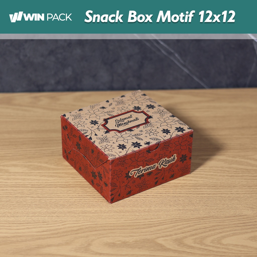 Jual ISI 50 PCS SNACK BOX DUS KRAFT KUE ROTI | SIZE S | 12x12 | KRAFT ...