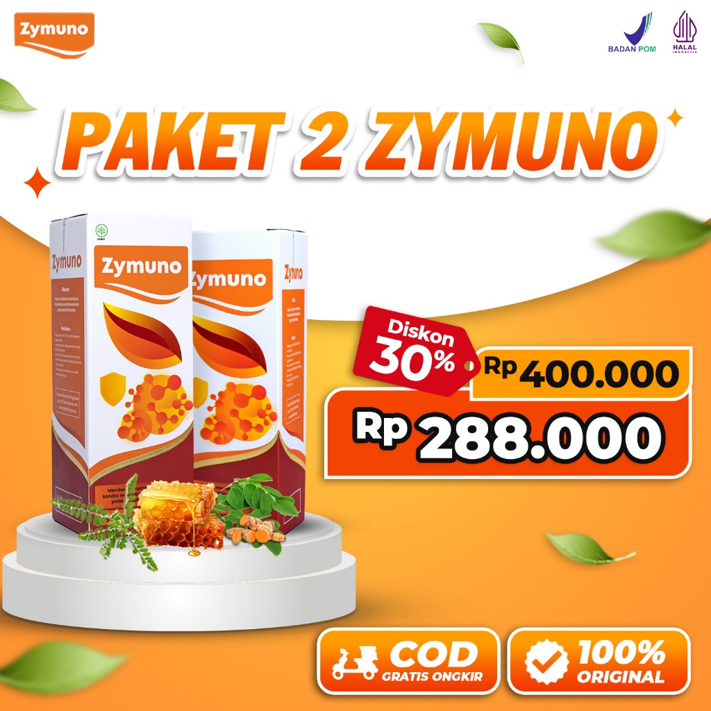 Zymuno 2 Botol - Madu Herbal Atasi Haid Tidak Lancar Kista Keputihan Benjolan Tumor & Kanker