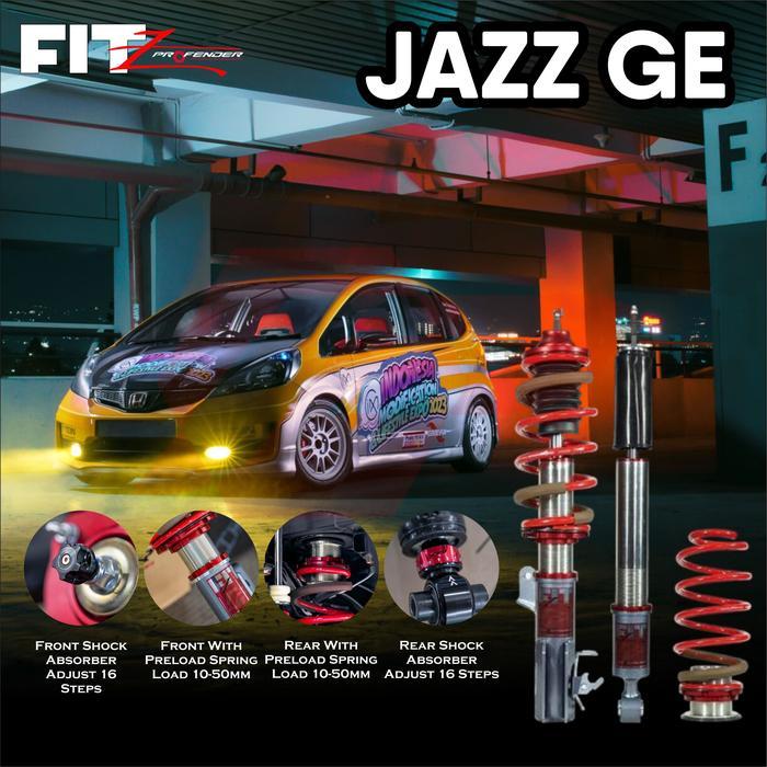 Jual Suspensi Shockbreaker Coilover Fitz Series Profender Honda Jazz ...