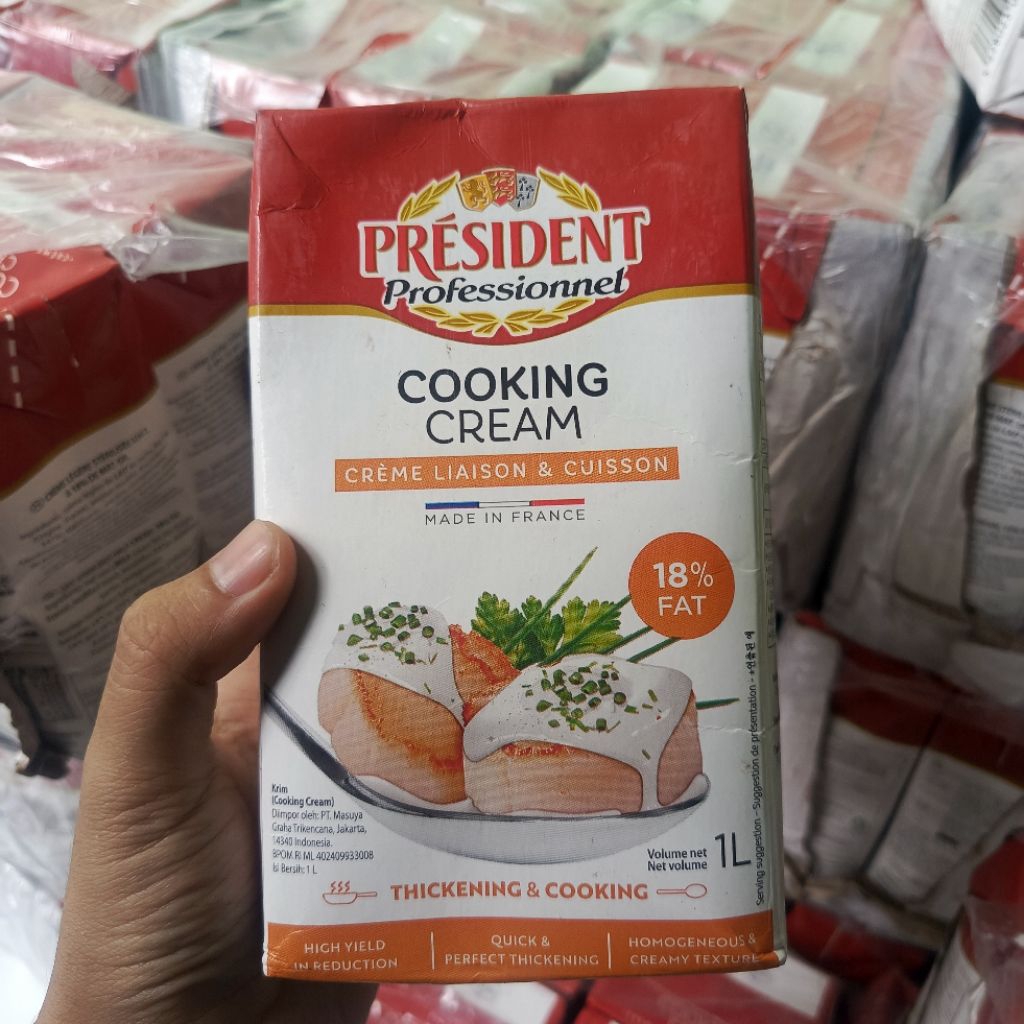 Jual President Cooking Cream UHT 18% Fat 1 Liter – Krim Masak Serbaguna ...