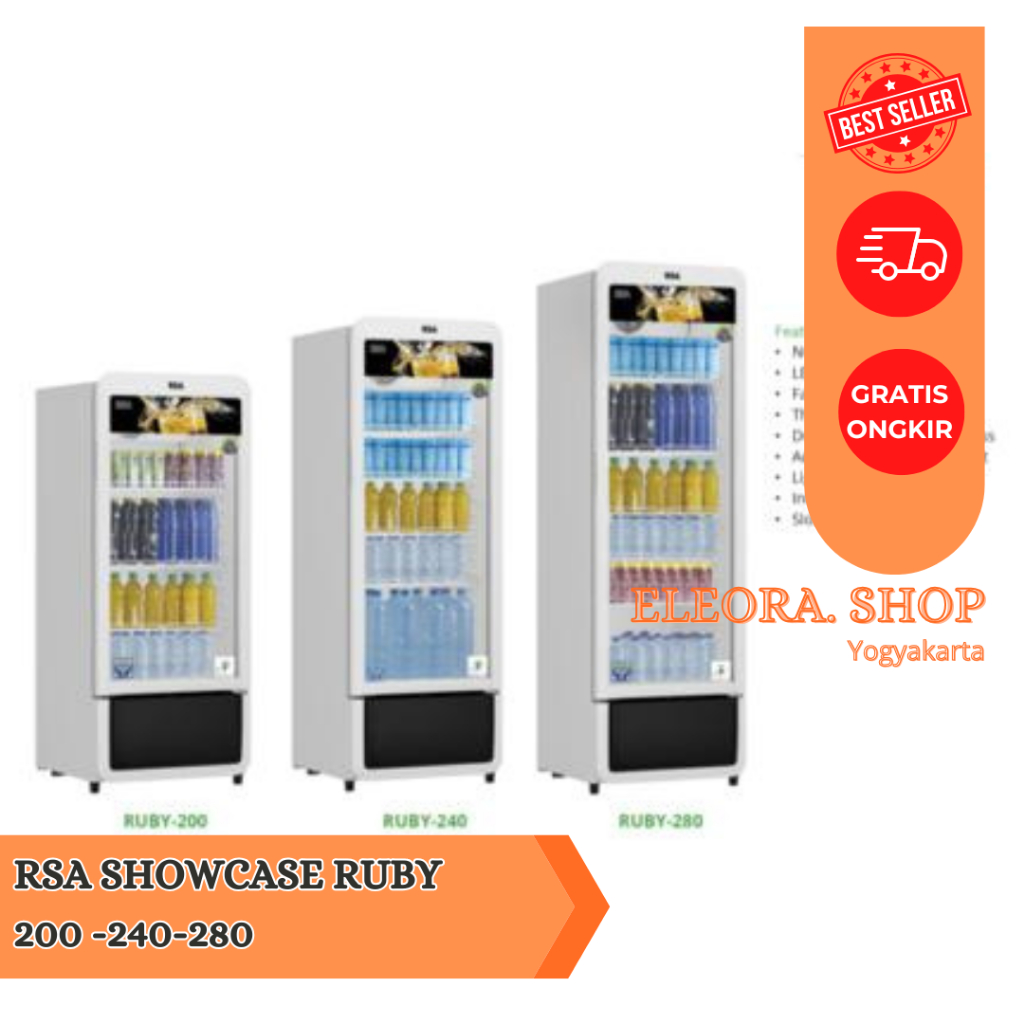 Jual RSA Showcase Cooler RUBY-200 / RUBY 200 Kulkas Minuman 200 Liter ...
