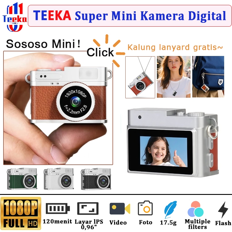 Jual TEEKA [Mini1] Super Mini Kamera Digital Retro Thumb Camera Indoor ...