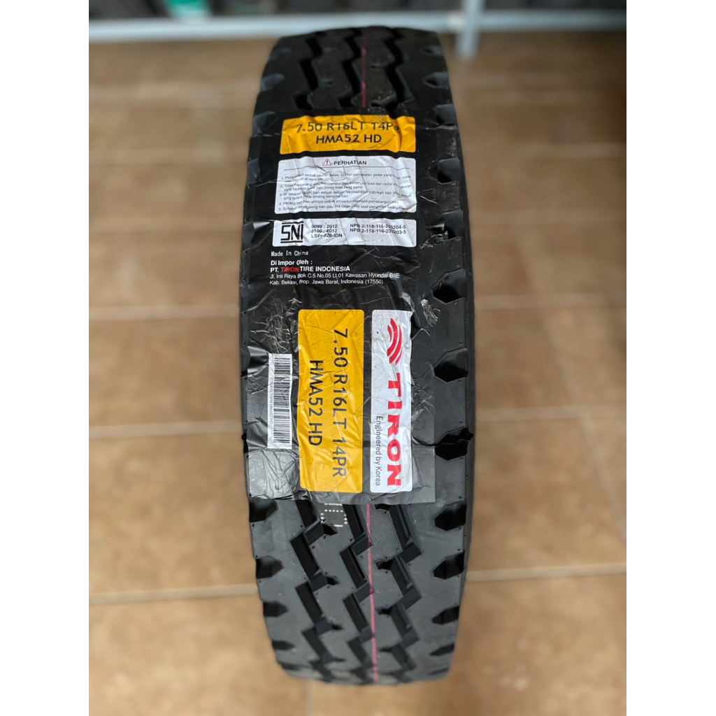 Jual BAN TRUK TIRON HMA52 HD 750 16 14pr 7.50-16 14pr 750/16 14pr 7.50 ...