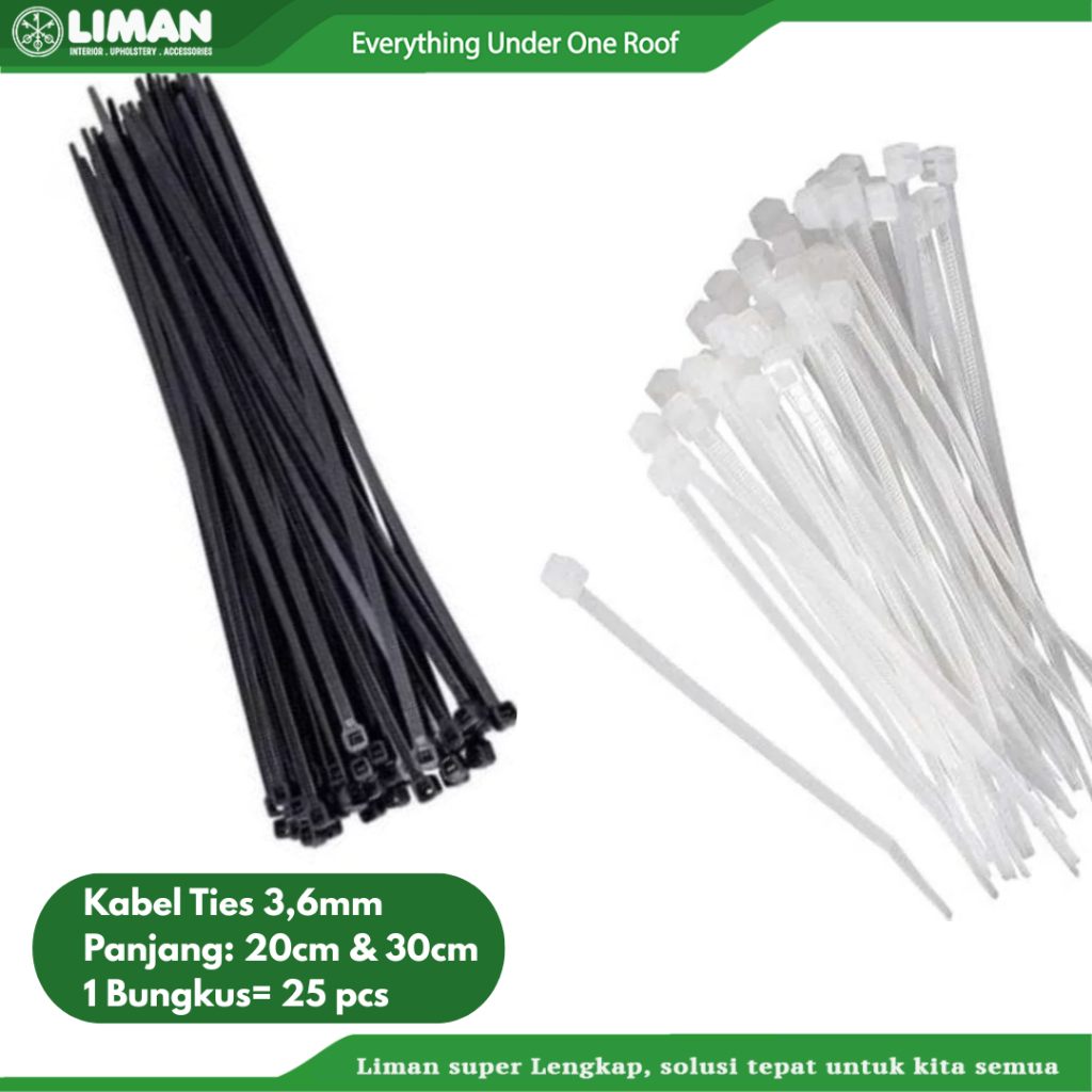 Jual Kabel Ties 3,6mm Cable Ties 20cm dan 30cm Bungkus isi 25pcs dan ...