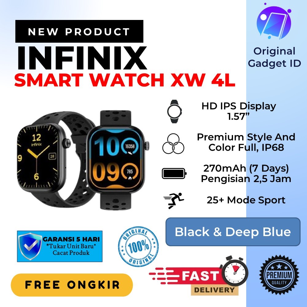 Jual Infinix XWATCH H4 - XW4L - 2.04 Inch TFT Large Screen - Clear ...