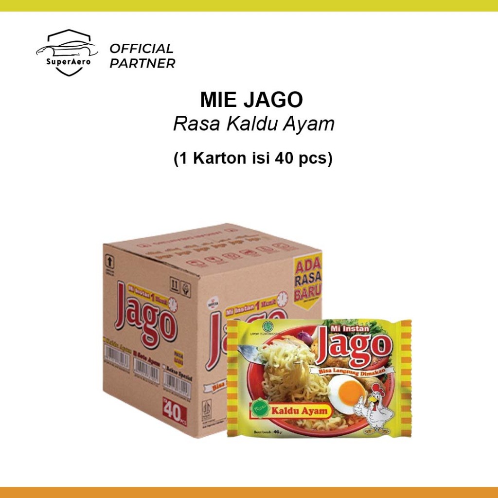 Jual MIE JAGO 1 DUS ISI 40pcs Rasa Kaldu Ayam - Mie Ekonomis Masak 1 ...