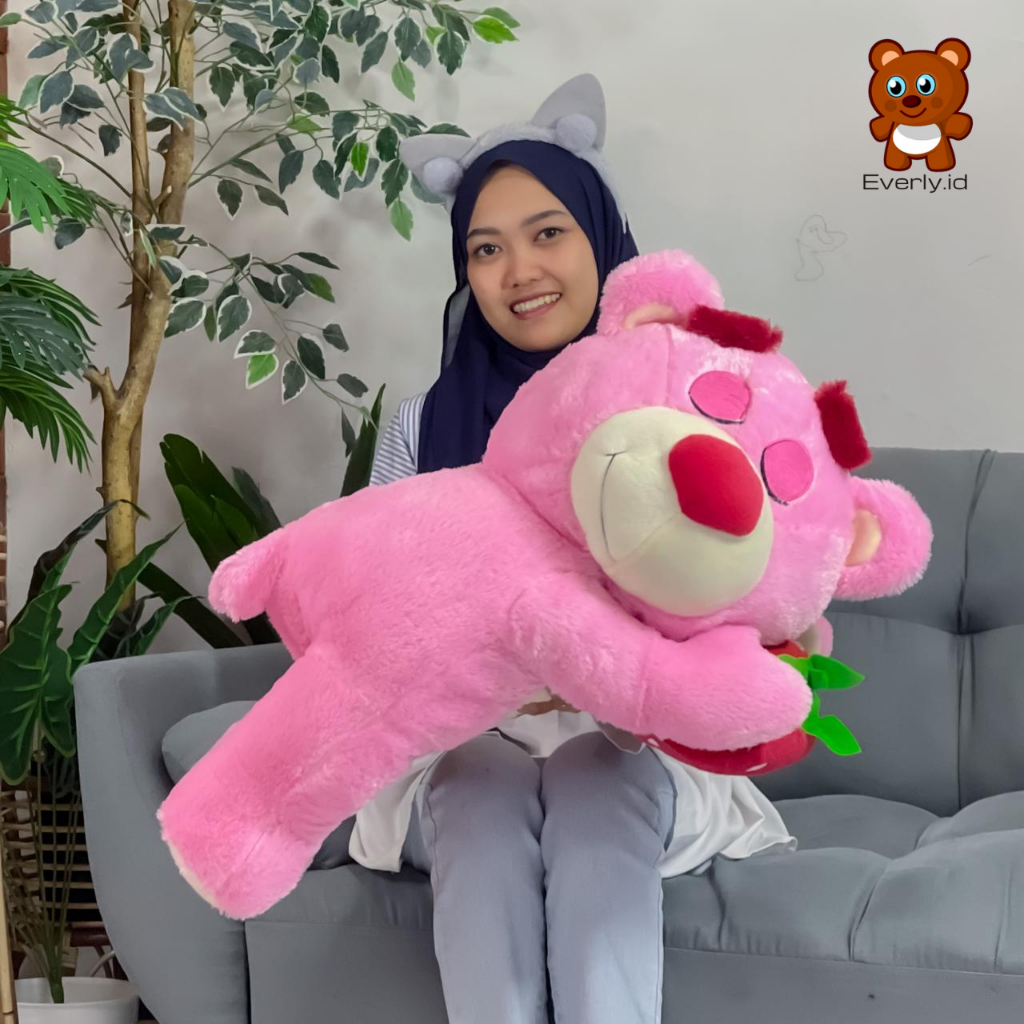 Jual Boneka Lotso Jumbo Tidur ll Bear Strawberry Viral Seri TOY
