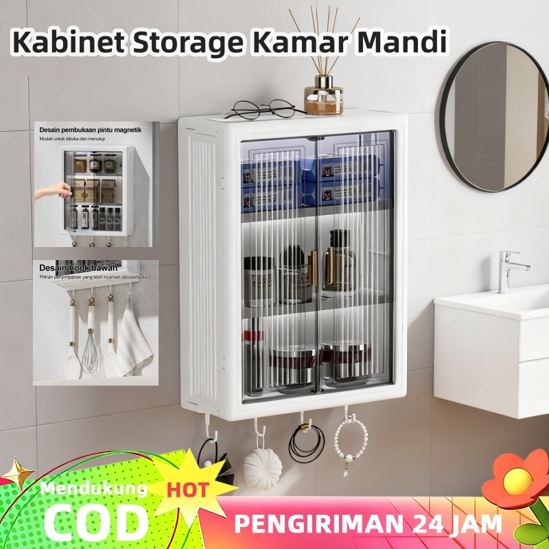 Jual 【TataFit.】Lemari Penyimpanan Dinding Kamar Mandi Kelas Atas ...