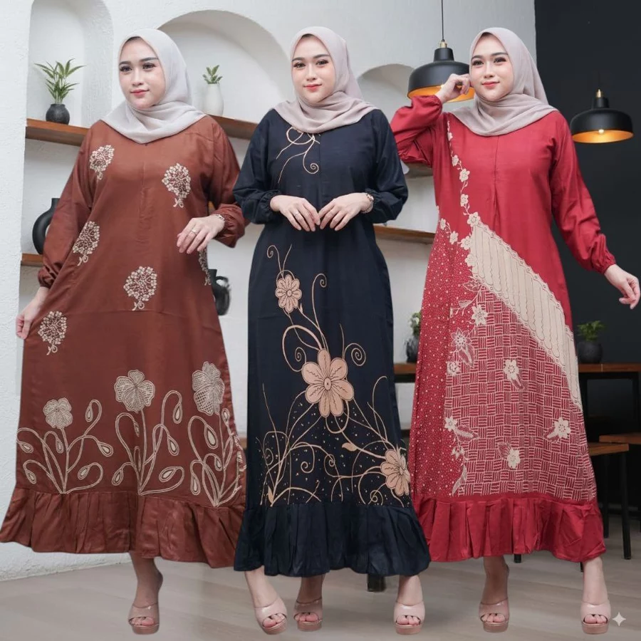 Prass Official - Longdress Batik Rempel Cabutan