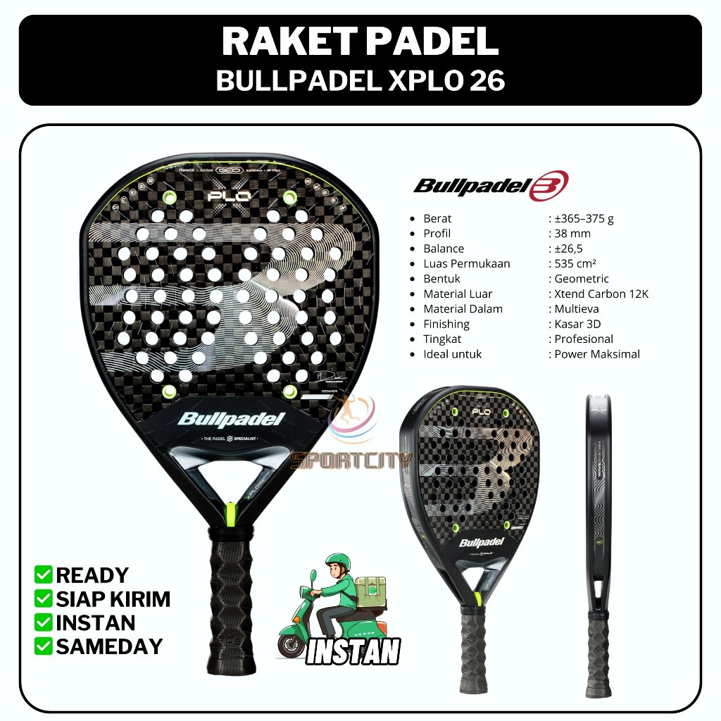 Jual BULLPADEL XPLO 26 Racket Bull Padel Raket Original | Shopee Indonesia
