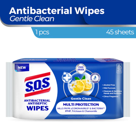 SOS Antibacterial Antiseptic Wipes