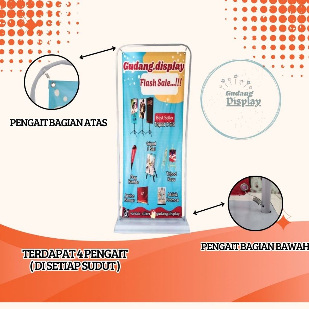 Jual Door Frame 60 x 160 / Standing Banner Frame / Rangka Display Media ...