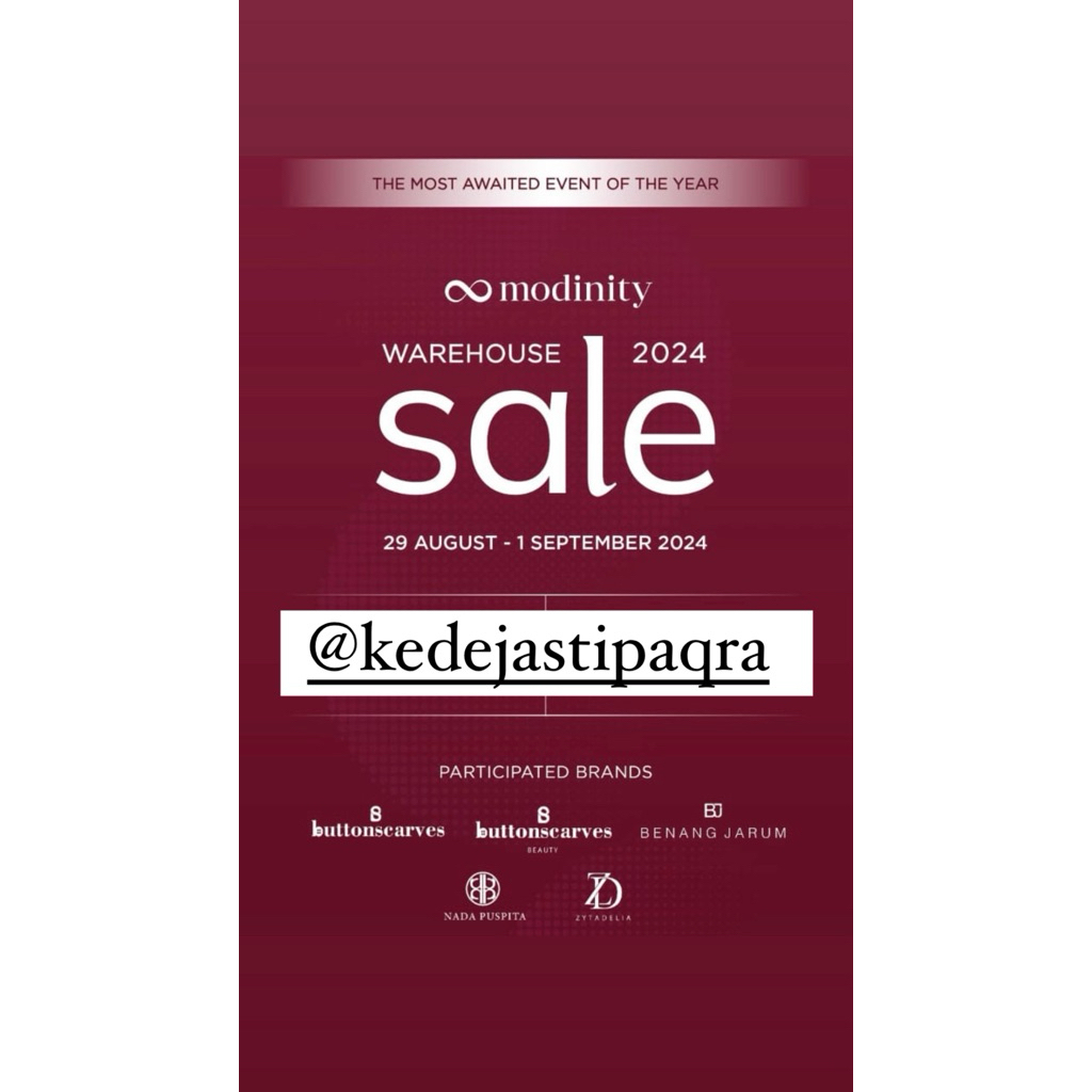 Jual (READY STOCK) BUTTONSCARVES AS-IS / Modinity Warehouse Sale 2025 ...