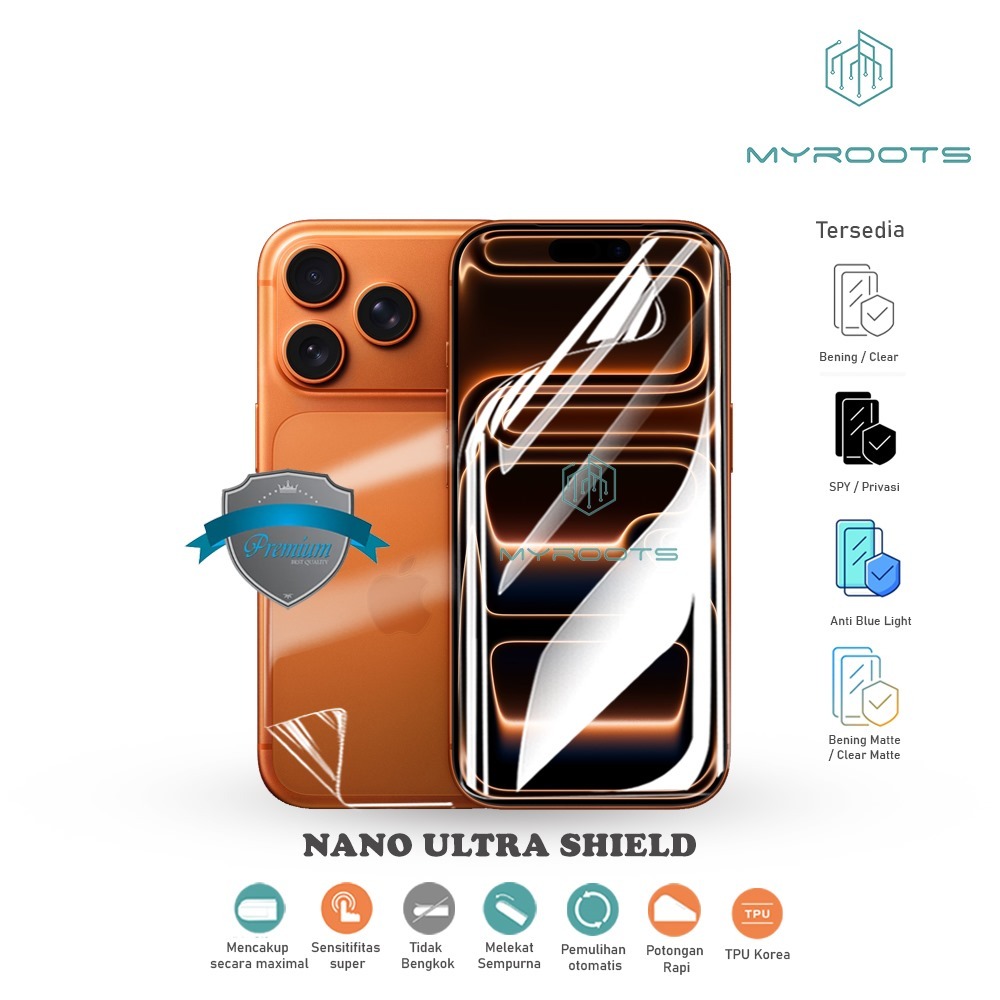Jual Myroots Hydrogel Nano Ultra Shield Untuk Iphone 17 Pro Max 17 Pro ...