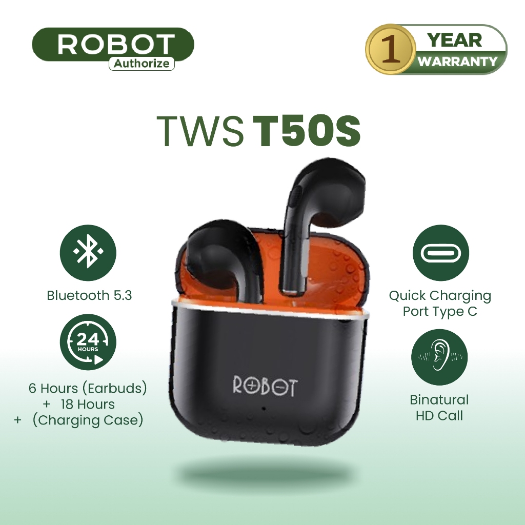 Jual ROBOT TWS Bluetooth Powerful Bass Pemakaian 36 Jam