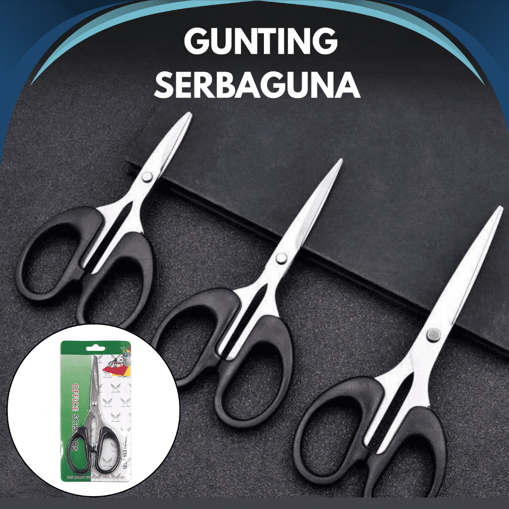 Jual Gunting Scissors Stainless Steel 16 CM Serbaguna Tajam Gagang ...