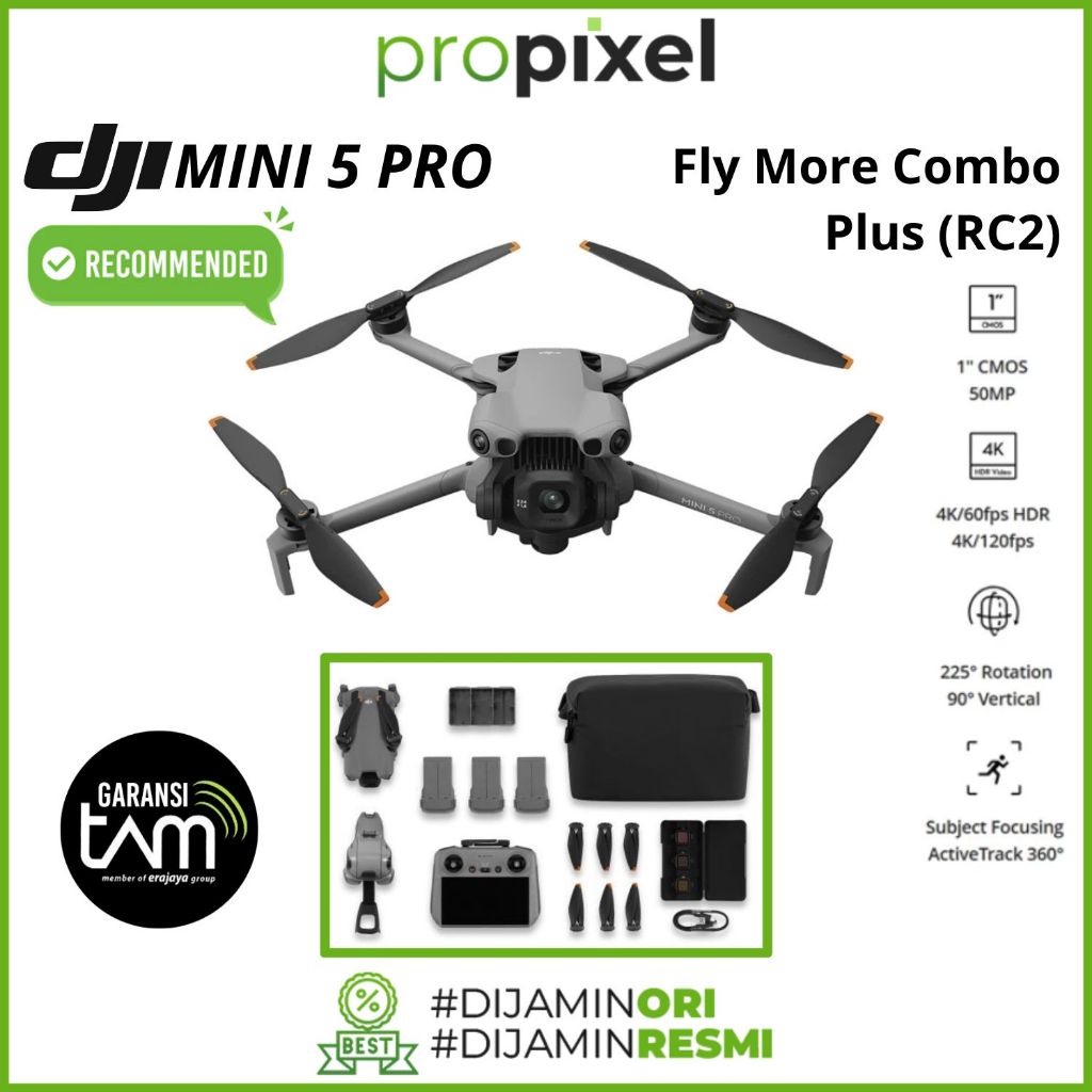 Jual DJI Mini 5 Pro Fly More Combo PLUS with RC2 Drone Camera DJI Mavic ...