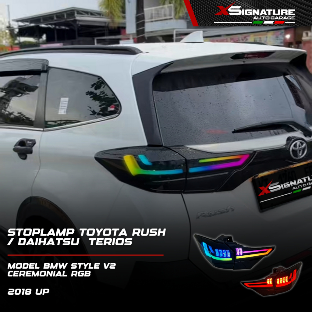 STOPLAMP TOYOTA NEW RUSH TERIOS 2018-UP MODEL BMW STYLE RGB VERSION