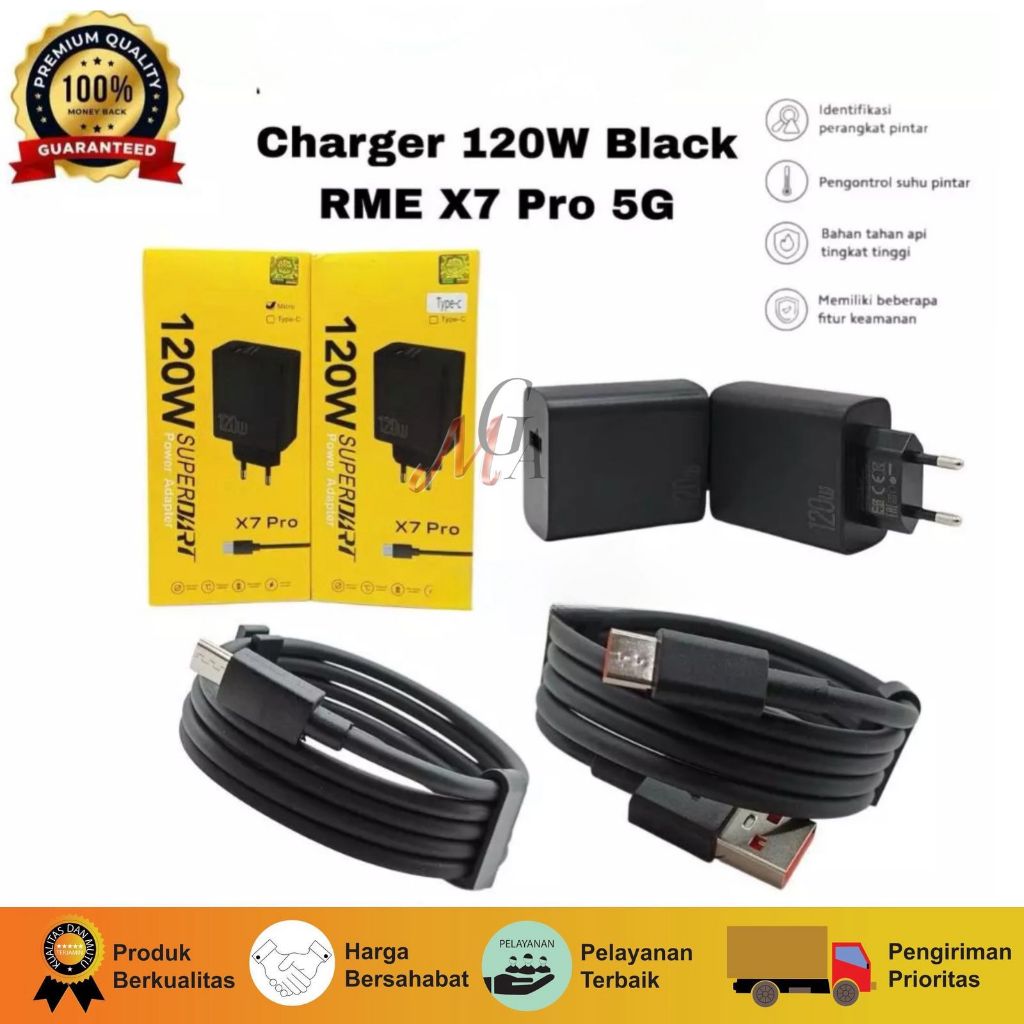 Jual MGA - Charger Realme X7 Pro 120Watt Micro Dan Type C Fast Charger ...