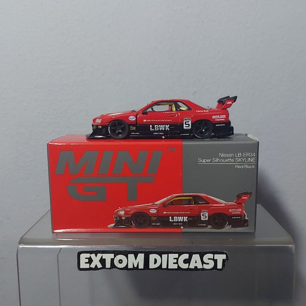 Jual Mini GT Nissan Skyline R34 LBWK Red/Black | Shopee Indonesia