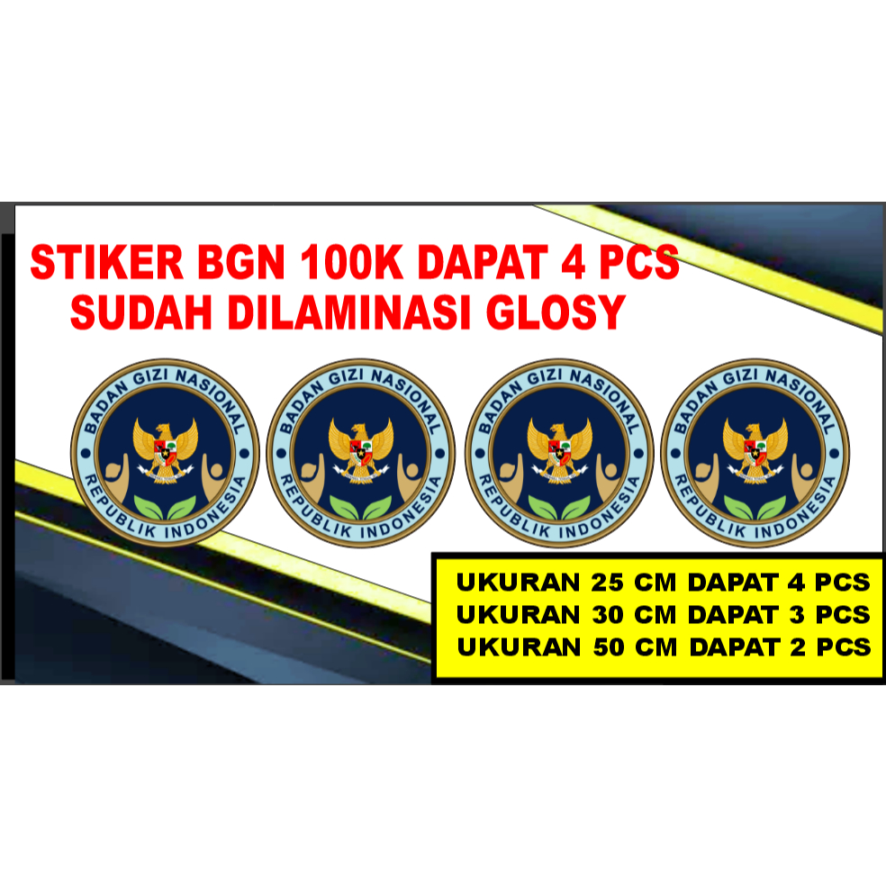 Jual STIKER STICKER SPPG | BGN | BADAN GIZI NASIONAL | Shopee Indonesia