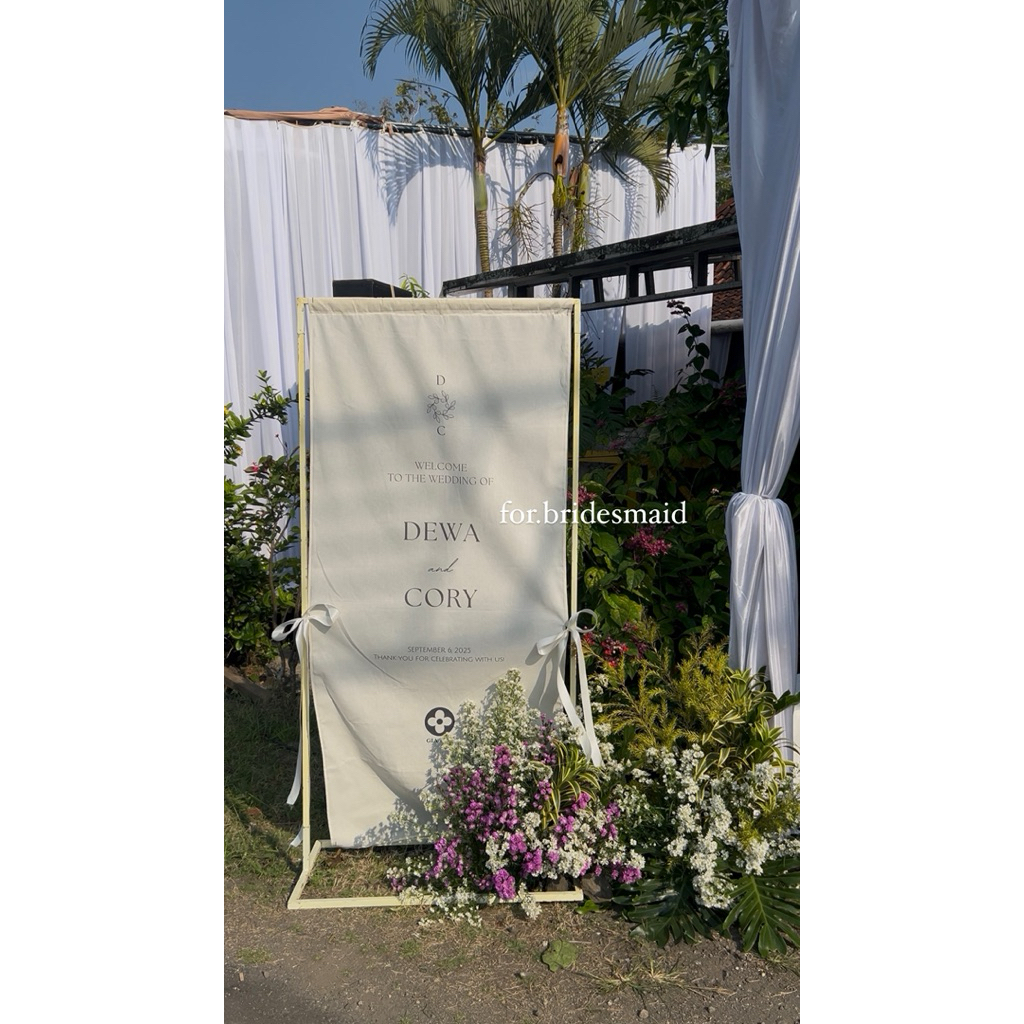 Jual Wedding Sign Kain Blacu/Event Sign/Wedding Foto Galeri/Wedding ...