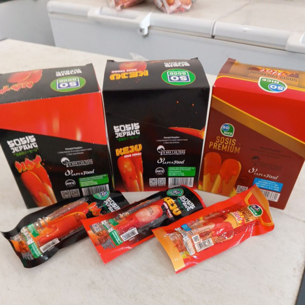 Jual Harga Per Box, Promo, !!.SO GOOD/SO NICE Sosis Jepang KEJU Saus ...