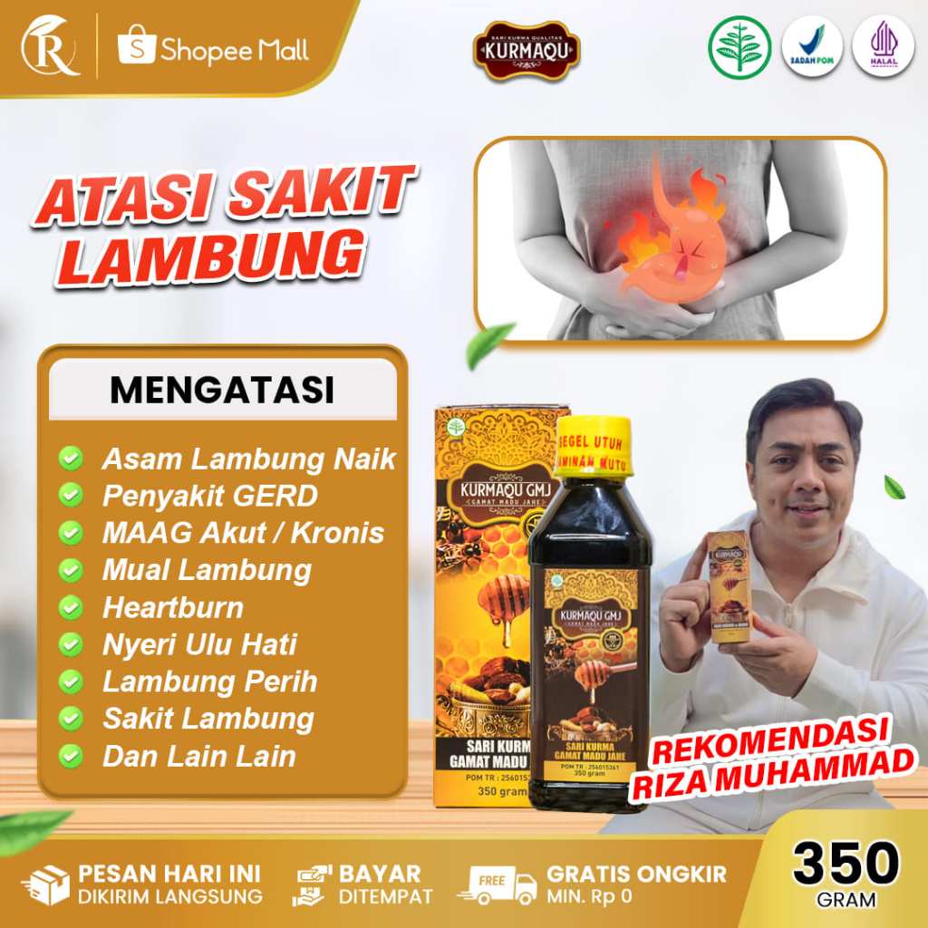 KURMAQU GMJ Obat MAAG GERD Asam Lambung Naik Heartburn Mual Lambung Nyeri Ulu Hati Lambung Perih