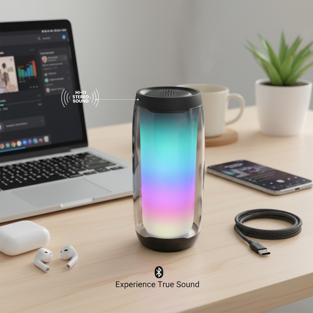 Jual Speaker Bluetooth RGB Lampu LED Bass Super Powerful 360° Suara ...