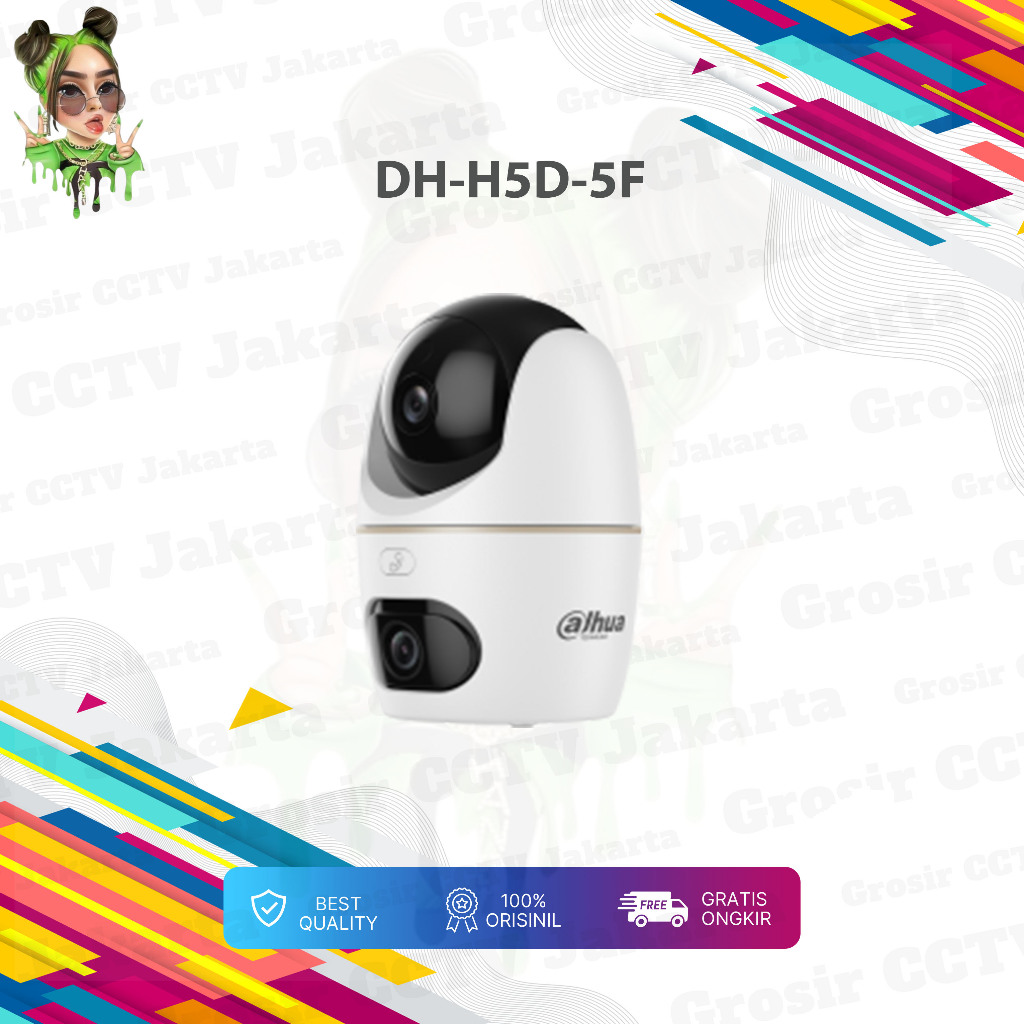 Jual DAHUA DH-H5D-5F DA HUA Wireless Camera Indoor Humanoid Wi-Fi Dual ...