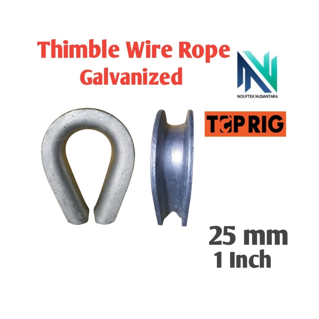Jual Thimble wire rope 25mm Galvanized 1