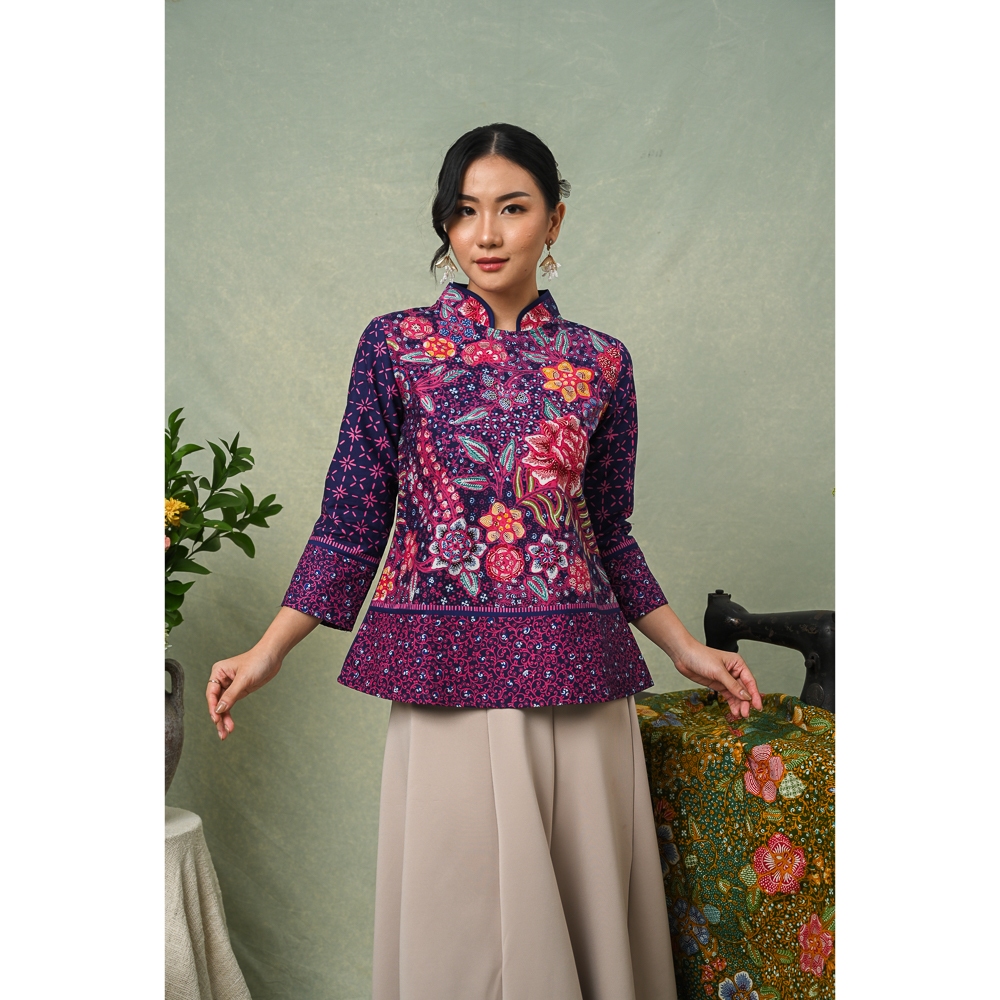 Jual NONA RARA - Olina Encim T4701, Baju kerja batik blouse wanita ...