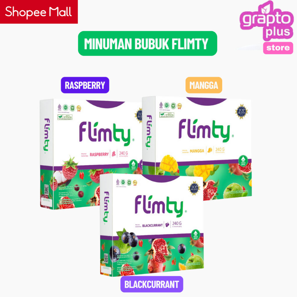 Jual Flimty Fiber Herbal Diet Detox 16 Sachet 3 Varian Blackcurrant ...