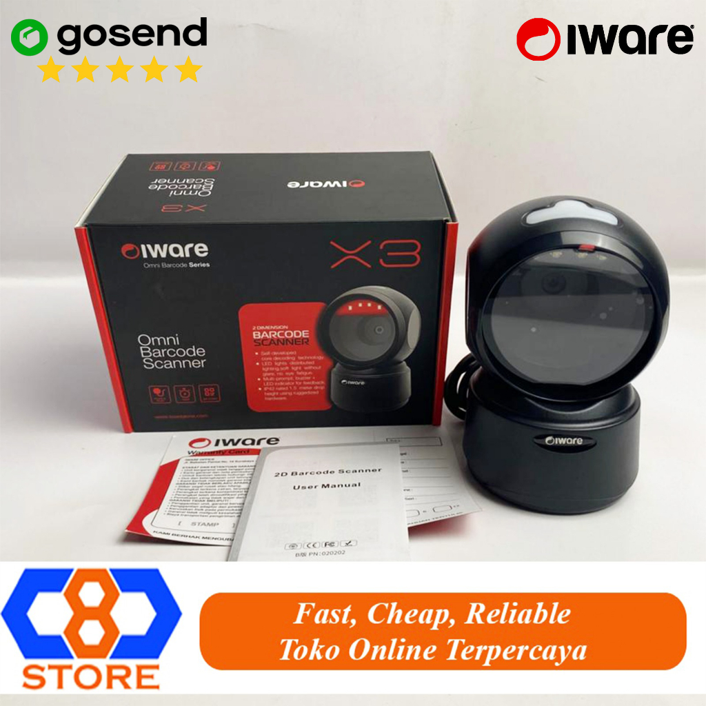 Jual IWARE X3 2D OMNI BARCODE SCANNER | Shopee Indonesia