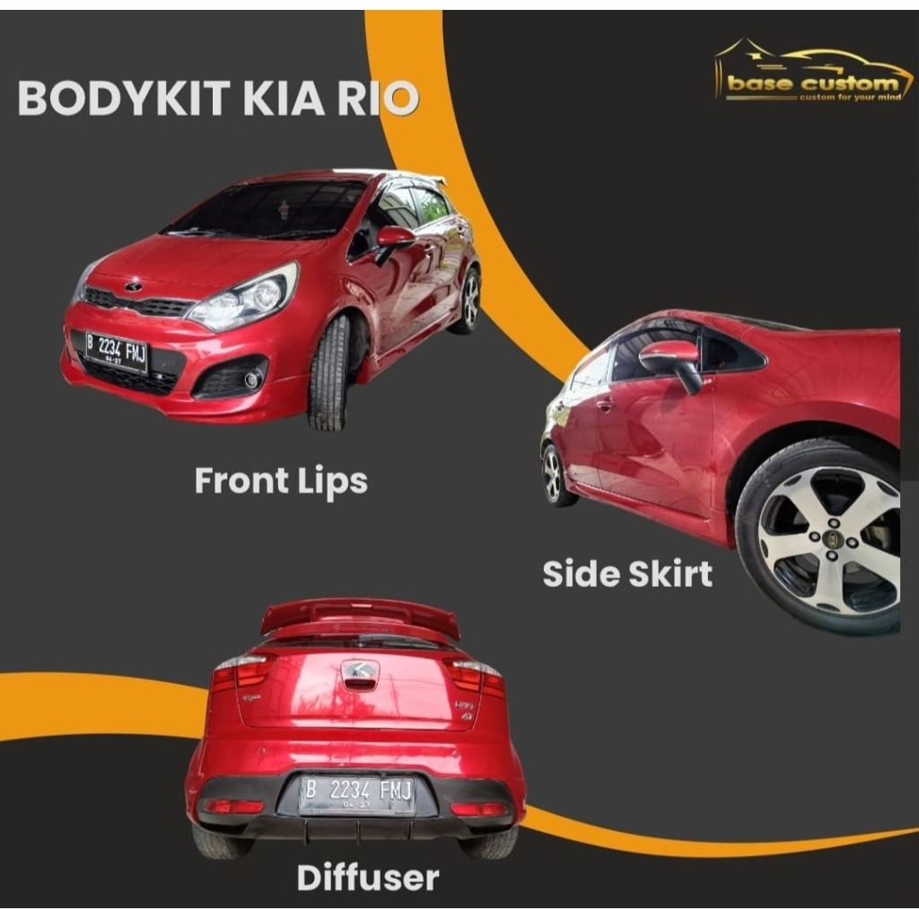 Jual Bodykit Custom fullset KIA RIO - FINISH MENTAH | Shopee Indonesia