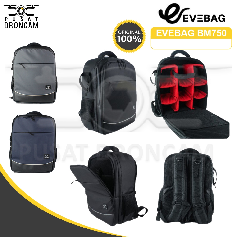 Jual EVEBAG BM750 Tas Camera Backpack Waterproof for DSLR Mirrorless BM ...