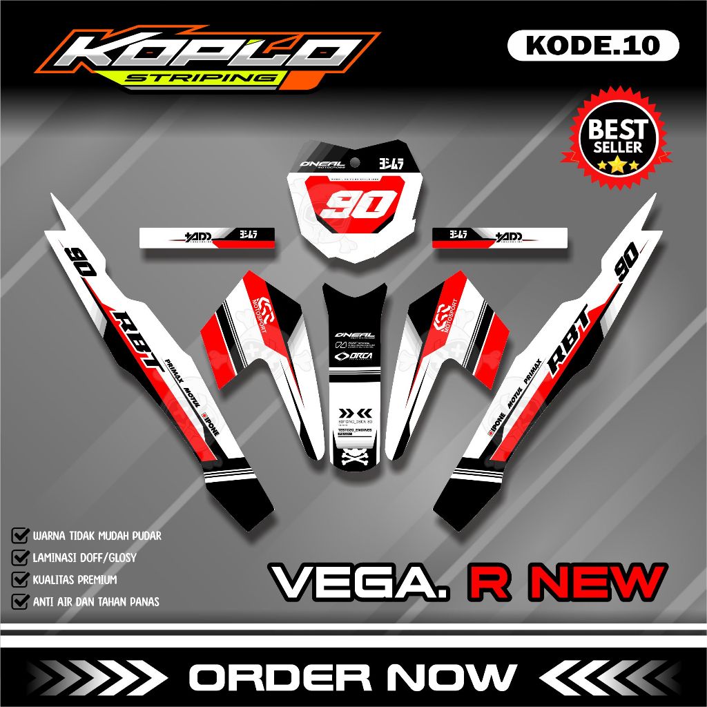 Jual Decal Sticker Motor RBT/GTX VEGA R NEW - Stiker Variasi Bebek ...